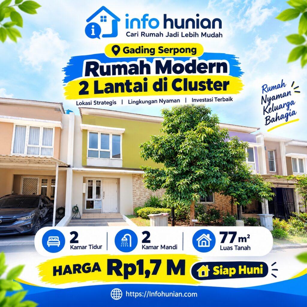Rumah Dijual di Gading Serpong 2 Lantai